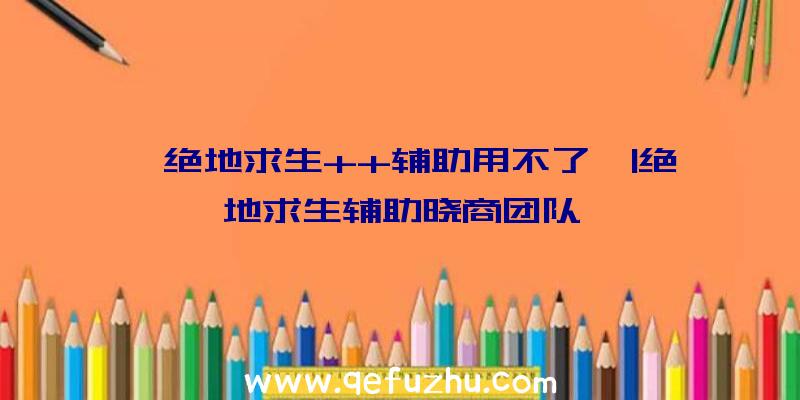 「绝地求生++辅助用不了」|绝地求生辅助晓商团队